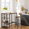 VASAGLE Bar Table with Sturdy Metal Frame, Easy Assembly, Industrial
