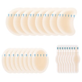 LICQIC 24 Pcs Blister Plasters, Invisible Hydrocolloid Gel Blister Bandages, Gel Plaste for Toes Foot Heel Protector and Guard Skin (3 Shape)