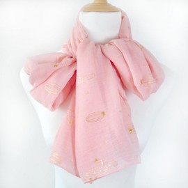 GXIHOUSLGC lightweight floral cotton scarf, boho pashmina shawl in lemon & red, perfect summer wraps & spring hijab fashion (color-C03)