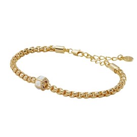 Alex and Ani AA749323SG,MOP and Venetian Chain Bracelet,Shiny Gold,Gold, Bracelets