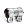 KINETOX Exhaust Pipe Stainless Steel Pipe Connector Double Clamp Exhaust