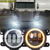 CHUSYYRAY Pair 4" Inch Round Front Bumper Fog Lights For