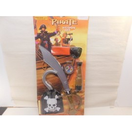 Unspecified Vintage Large Pirate Toy Set Action Knife, patch Toy Sword Watch Etc