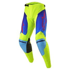 Alpinestars 3721324-525-38: Racer Hoen Pants Ylw Fluo/Blue/Nt Navy Sz 38