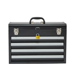 20.5-inch Portable Metal Tool Box with 4 Ball Bearing Slide Drawers Small Tool Chest Liners for Storage and Organizationnumber of drawers: 4 Drawers