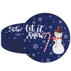 LeZakaa 25Pcs Christmas Paper Plates - Let It Snow Lettering