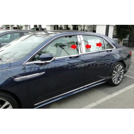 Made in USA - Trims Express 2017-2020 Lincoln Continental 6Pc Chrome Pillar Post Trim Stainless Steel Door