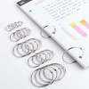 QUBORT Bookbinding Rings, Pack of 50 Books Rings Metal Rings