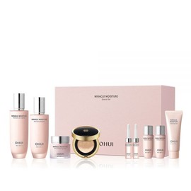 Ohui Miracle Moisture 4 types (Skin 150mL, Emulsion 130mL, Cream 30mL, Ultimate Cover Moisture Cushion) / 오휘 미라클 모이스처 4종 기획 (스킨150mL 에멀전130mL, 크림 30mL, 얼티밋 커버 모이스처 쿠션)
