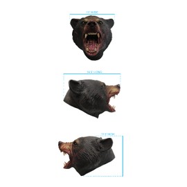 Rubies Adult Cocoa Black Bear Deluxe Overhead Latex Mask for Themed Parties and Halloween As Shown