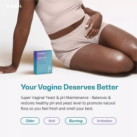 VWELL Boric Acid Vaginal Suppositories 30 Counts Blister Pack - Maintains and Balances