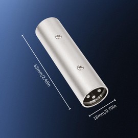 Lrbners XLR Male to Male Audio Adapter, Secure Locking Coupling Connector, 3-Pin Lossless Signal Transmission, Durable XLR Cable Extender for Studio & Stage Equipment Cable Adapter 3-Pack