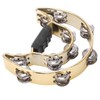 Double Row Hand Tambourine Metal Tambourine with Plating Bells Percussion