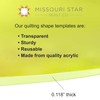 MISSOURI STAR QUILT CO. Drunkards Path Quilting Templates, Small,Curved Acrylic