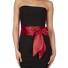 BlackButterfly Wedding Bow Ribbon Bridesmaid Prom Satin Sash Belt, Burgundy