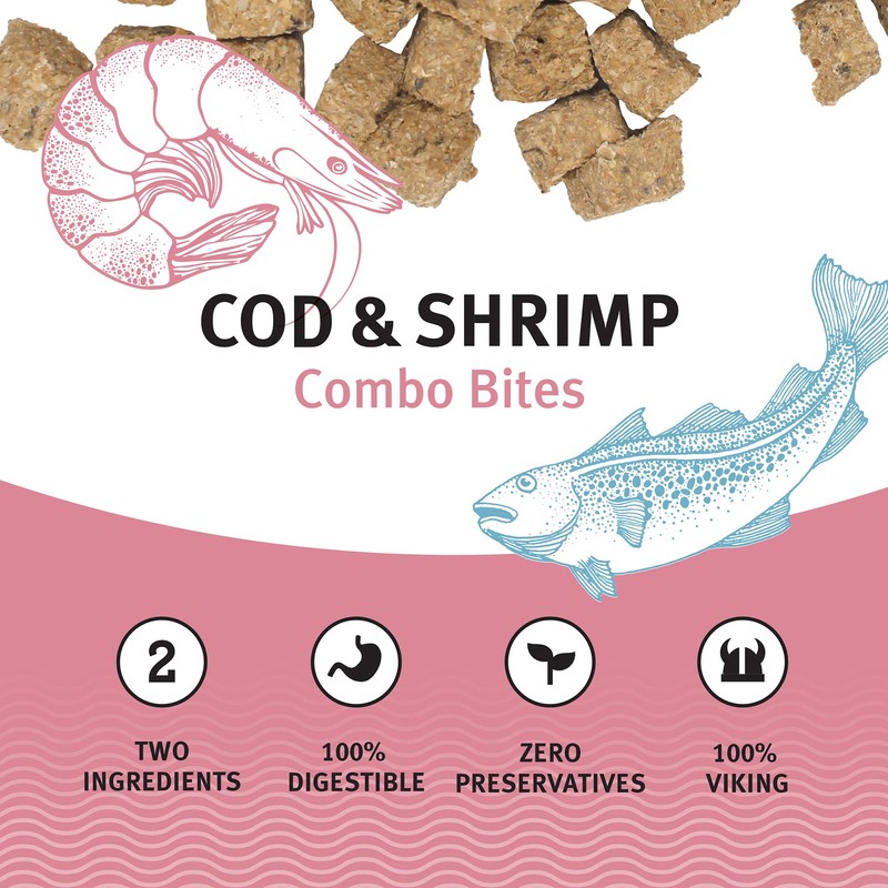 Icelandic+ Plus Cod & Shrimp Combo Bites Dog Treat 3.0-oz