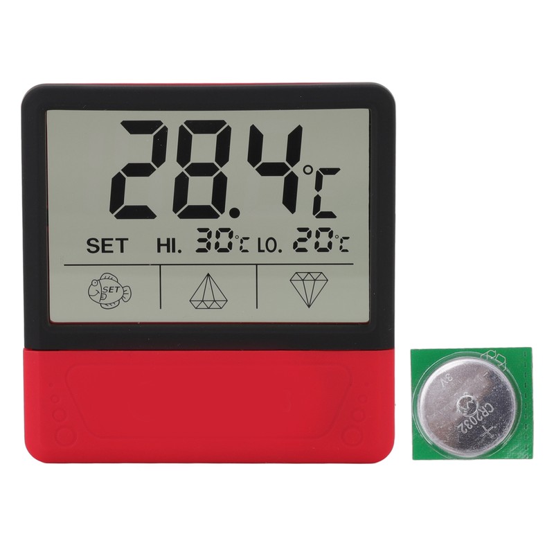 Digital Aquarium Thermometer High Accuracy High Temperature Alarm LED Fish