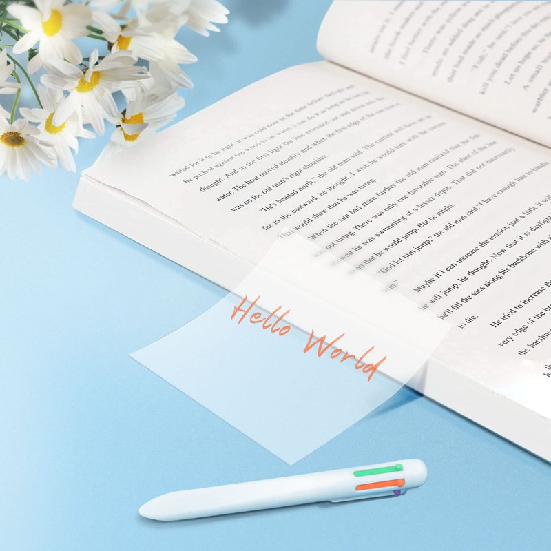 100Pcs Transparent Sticky Notes, Clear Sticky Note Pads 70 *
