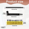 12 Pcs Flexible Drill Bit Extension Set,11.8 inch Bendable Flexible