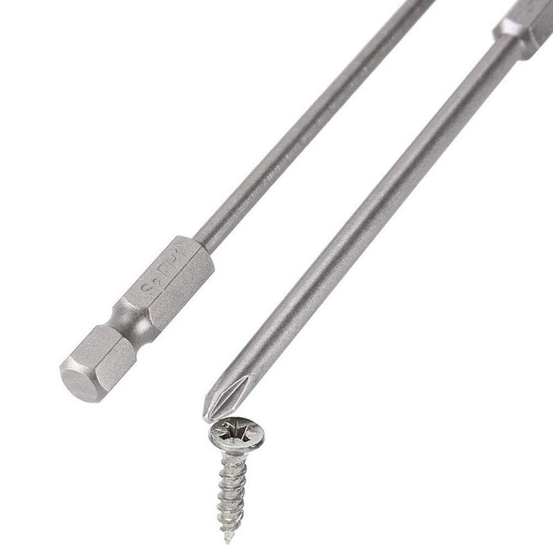 Bestgle 16pcs 1/4" Hex Shank 100mm/4 Inch Long Magnetic Screwdriver