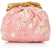 Hakoya 33616 Sakura Rabbit Drawstring Bag, Pink, Size (W x