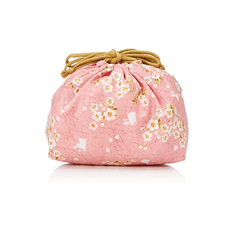 Hakoya 33616 Sakura Rabbit Drawstring Bag, Pink, Size (W x