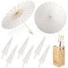 Aodaer 6 Pcs Wedding Umbrellas 33 Inch White Paper Parasol