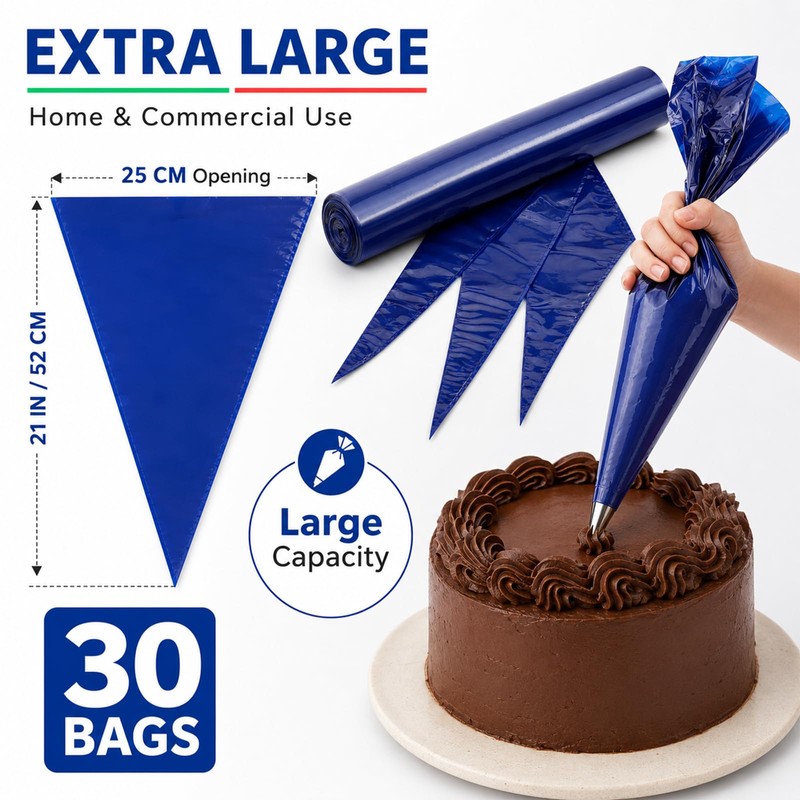 YANJINGSHE Piping Bags 30 Pack 21 Inch Disposable Icing Bags