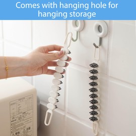 AHXP 3pcs crevice cleaning brush bendable small gap brush, multi-functional cleaning tool, U-shaped cleaning brush, suitable for kitchen, bathroom, faucet, window track, dead corner, sink, stove