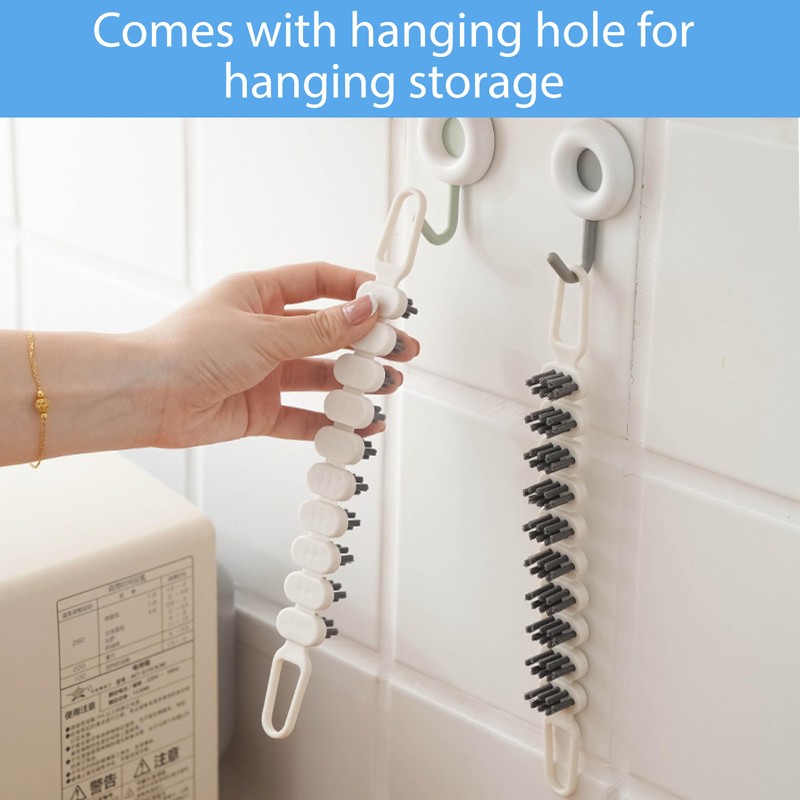 AHXP 3pcs crevice cleaning brush bendable small gap brush, multi-functional