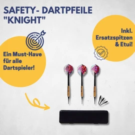 Best Sporting Safety Darts Knight Pack of 3 Soft Darts with Brass Sleeve, Weight: 10 g
