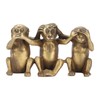 3 Wise Monkey Statues, Speaking, Hearing, Seeing, Nothing, Evil, Three