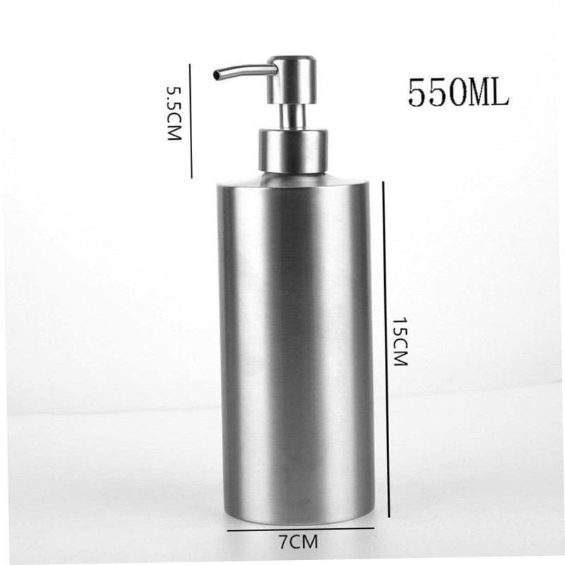 ULTECHNOVO Stainless Steel Soap Dispenser with Rust Pump Cylindrical Hand
