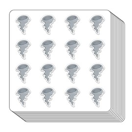 Tornado Planner Stickers, 0.5in Scrapbooking Kids DIY Calendar Crafting Weather 208-Pack