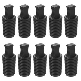 sourcing map Rubber Thread Tapered Insert Plug M16 Test Tubes Bungs Stopper Black for Lab Home 10 Pieces