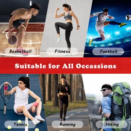 Pejnl Sweatbands Sports Headbands for Men & Women - 3 Pack Moisture Wicking Cotton Headband for Tennis, Basketball, Running, Gym - Sweat Band