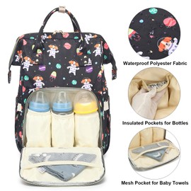 Dezcrab Dog Baby Diaper Bag Backpack for Women, Large Capacity Waterproof Maternity Travel Nappy Backpacks with Stroller Straps