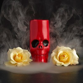Burns Glass 11.8 OZ TIKI MUG RED SKULL GHOST