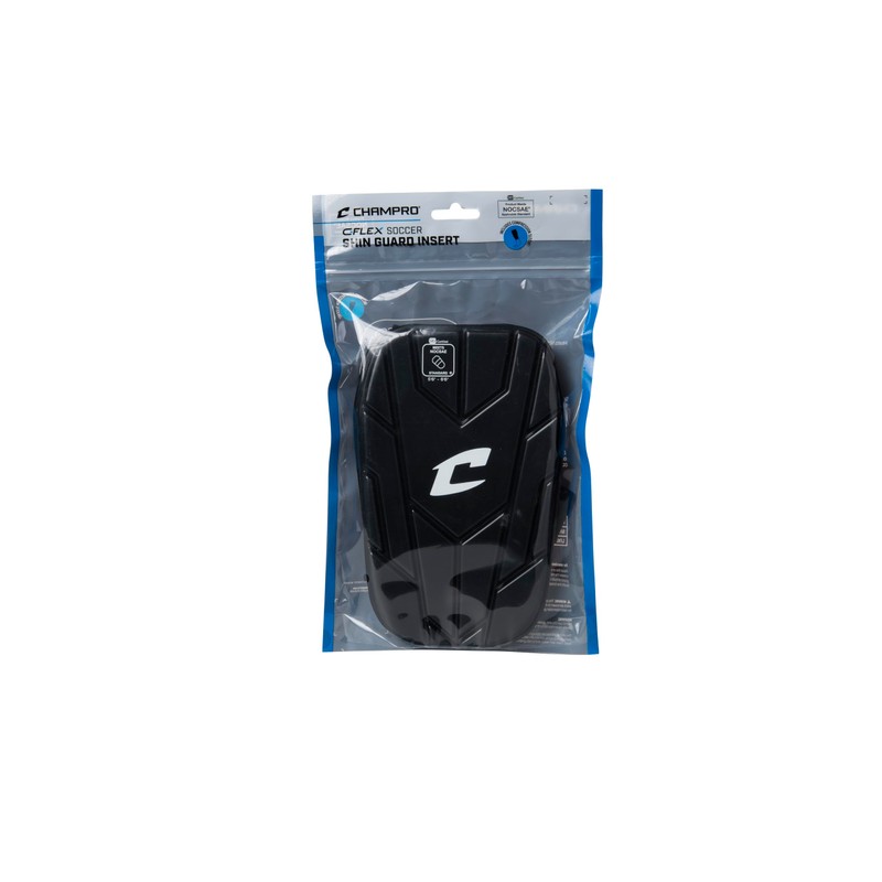 CHAMPRO C-Flex NOCSAE Soccer Shin Guard Insert with Compression Sleeves,