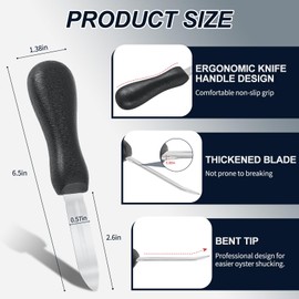 Nonley Oyster Shucking Knife - 2 Pack Professional Oyster Knife and for All Kinds of Shells & Oysters, Durable Oyster Shucker Tools for Home & Restaurant Use