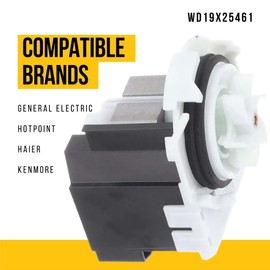 PartsBroz WD19X25461 Drain Pump - Compatible With General Electric Hotpoint Haier Dishwasher - Replaces AP6973150 PS12730507 Ultra Durable Replacement