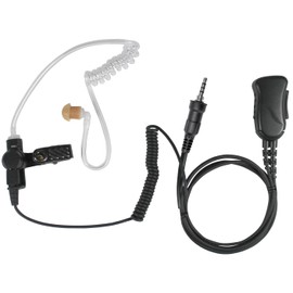PRYME® SPM-1342 Mirage™ Wired Auxillary Lapel Mic Surveillance Kit(1-Wire) with Noise Reducing Mic Element and Acoustic Tube Earphone-for: Vertex and Yaesu radios with 1-pin Screw-in Connector