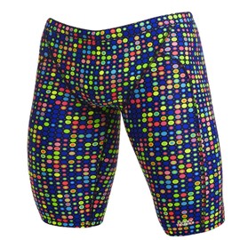 Funky Trunks Dial A Dot Jammer Men's Long Swimming Trunks, Chlorine-Resistant, Quick-Drying and Long Life