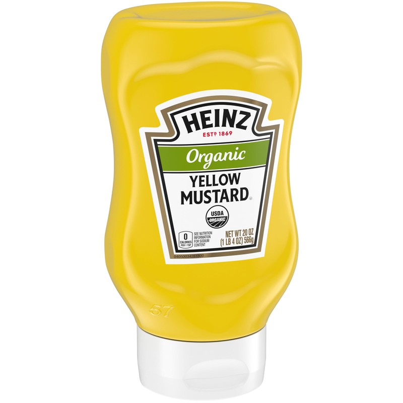 Heinz Organic Yellow Mustard (20 oz Bottles, Pack of 6)