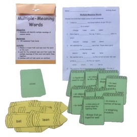 Unbranded Teacher Made Literacy Center Learning Resource Game Multiple Meaning Words