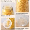 ComSaf Airtight Glass jar with lid 37oz Set of 3,