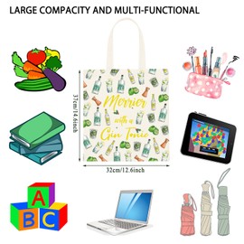 TSOTMO Gin Tonic Gift Merrier With A Gin Tonic Christmas Cocktail Gift Wine Holiday Drinking Merry Drinking Gift (A Gin tote)