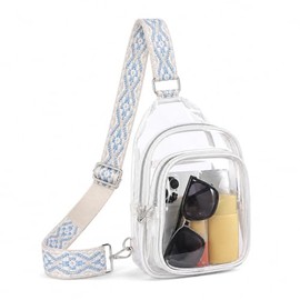 Bolso Transparente TPU Bandolera para Estadios, Blanco