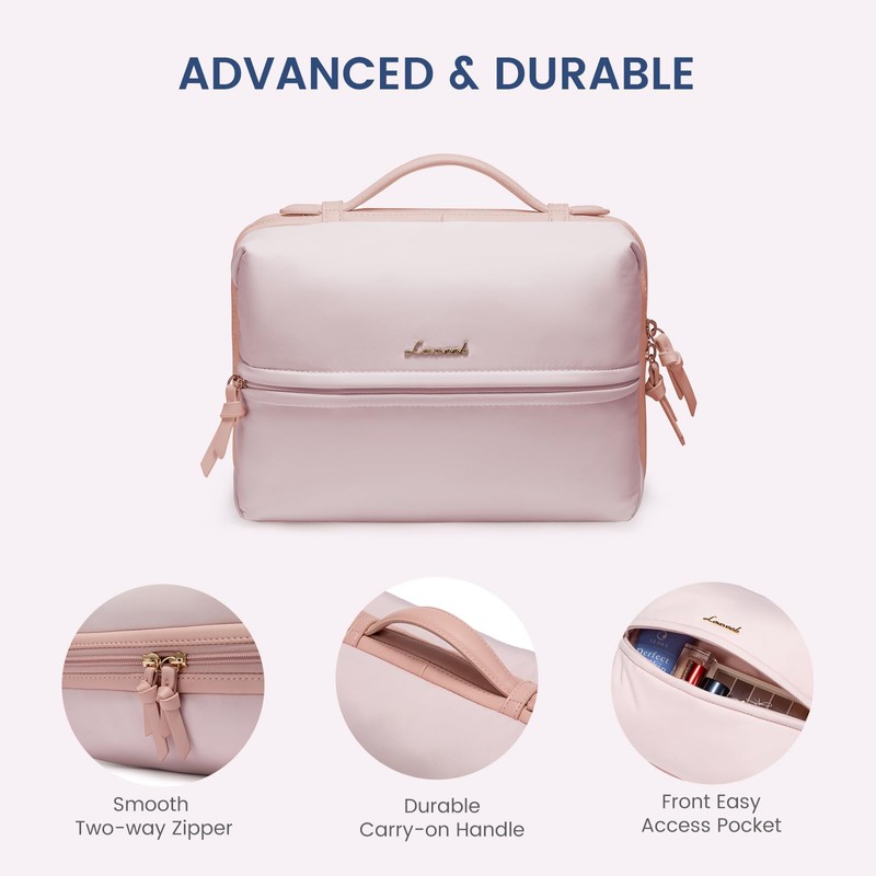 LOVEVOOK Women's Toiletry Bag Cosmetic Bag, pink