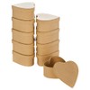 Papp-Boxen MINI 10 Stück - HERZ 8x7,5x4cm - NATUR
